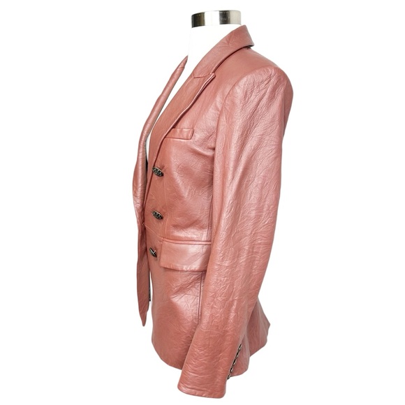 VERONICA BEARD Gaya Leather Dickey Blazer Jacket | 0 Rust $1395 New with Tags - Picture 5 of 16